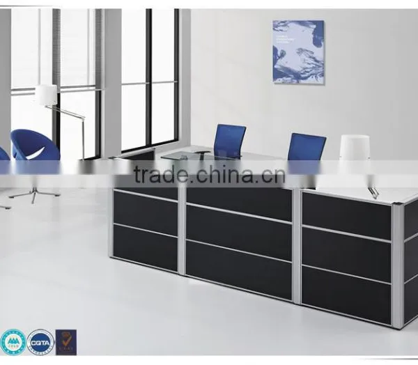Factory Price MDF Reception Counter With Aluminum Screen