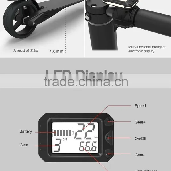 Foldable Two Wheels Skateboard With LED Light photo-5