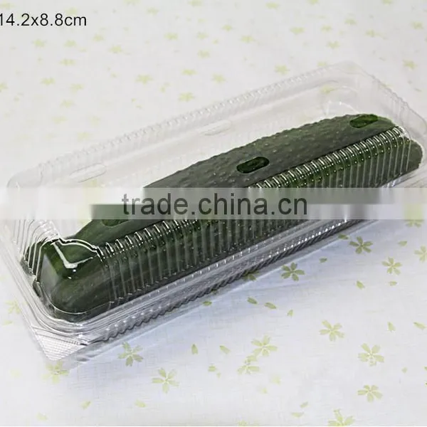 1.25kg Capacity Disposable Clear Plastic Packing Box for Cucumber