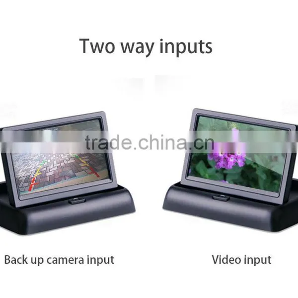 Foldable 4.3" LCD Screen Car/SUV Parking Monitor + Car Rear View Camera + Receiver Transmitter photo-2