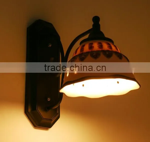 European Style Metal Interior Decoration Glass Wall Lamp photo-3