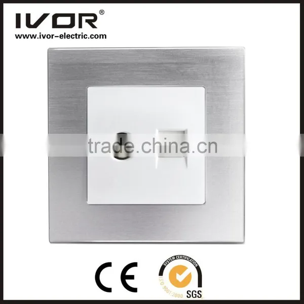 2016 New Design IVOR Aluminum uk Usb Wall Socket With 2 Usb Port Good Reputation Cool South Africa Wall Socket Switch photo-4