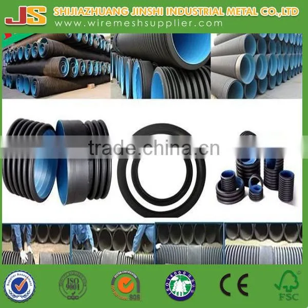 Drainage HDPE Double Wall Corrugated Pipe With Rubber Ring