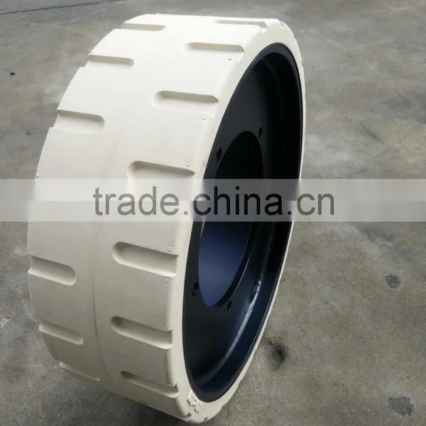 Hot Sale Non Marking 410x130 Small Trailer Solid Rubber Tires for Solid Wood Trailer From Famous Factory Directly photo-4