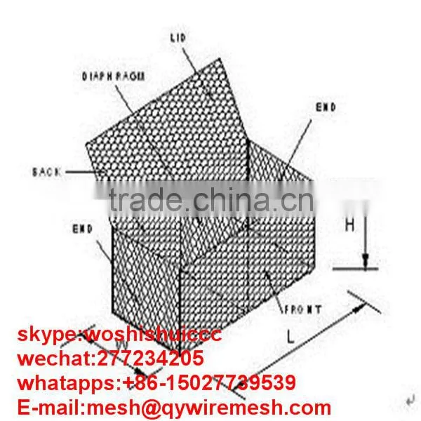 80x100 90x120 Hot Dipped Galvanized Gabion Box / Gabion Mattresses / Gabion Basket photo-3