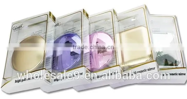 Plastic Plating Colourful Folding Portable Pocket Mirror photo-3