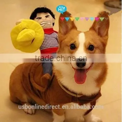 2015 Creative Riding Horse Dog Costume Novelty Pet Clothes Cowboy Dog Clothing photo-6