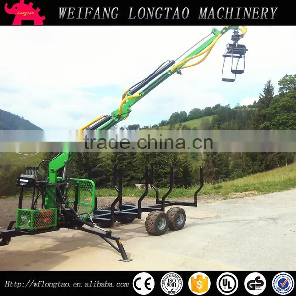 3tonne Atv Log Trailers With Crane CE Certificate photo-3