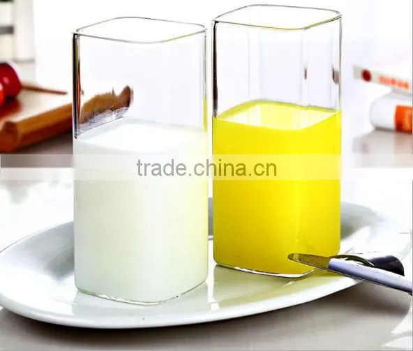 Iced Beverage Glasses Cups ,Capacity: 13-Oz / 400 Ml, Square Shaped, Borosilicate Glass photo-2