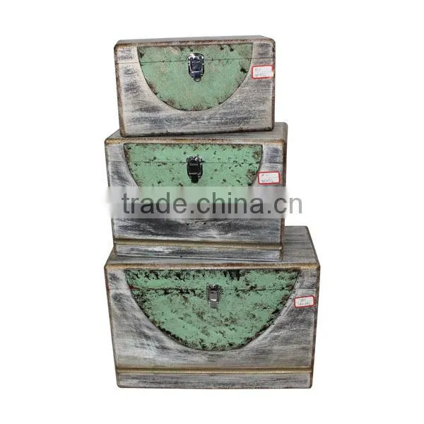 Wooden Old Style Storage Box Wooden Distressed Box Cheap Wooden Boxes photo-3