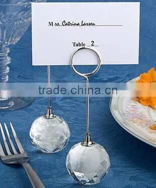 Wedding Table Decoration Crystal Place Card Holder photo-2