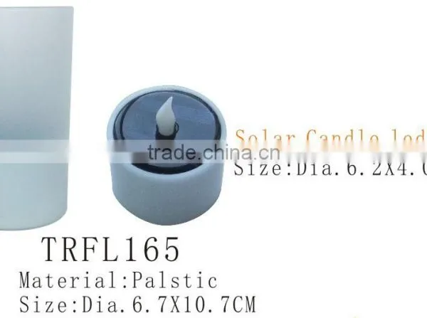 Decorative plastic cup flameless led solar candle light