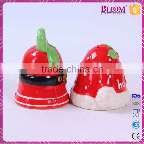 Christmas Bell Desgin Ceramic Salt Pepper Shaker photo-4