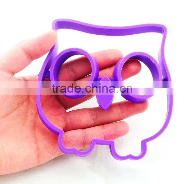Unique Silicone Egg Cook Ring Owl Shaped Fried Egg Molds Pancake Maker photo-3