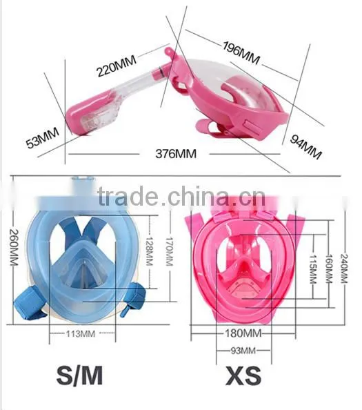 High Quality Full Face Full View Silicone Snorkeling Mask 180 Viewing photo-5