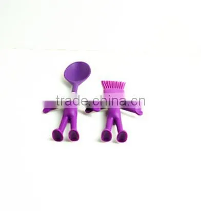 32092 Figure Shape Kitchen Tools Short Brush Nylon And Silicone Material photo-6
