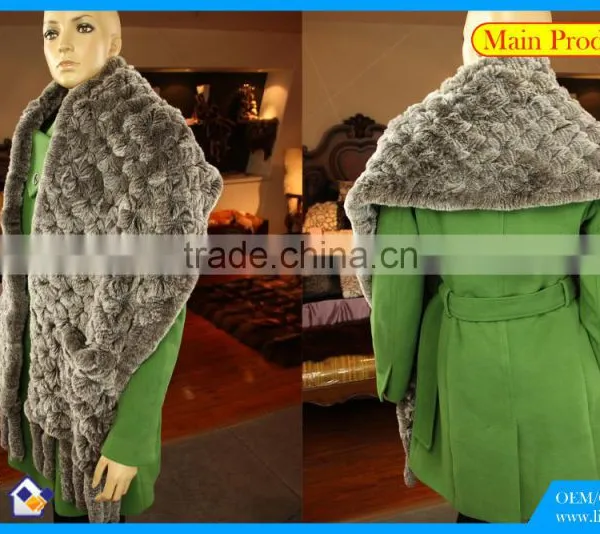High Quality Knitted Rex-Rabbit Scarf photo-2