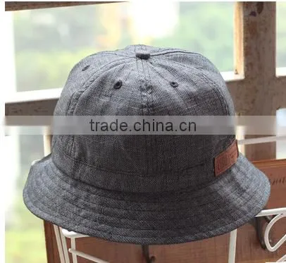 Simple Ramie Cotton Fabric Bucket Hat photo-2