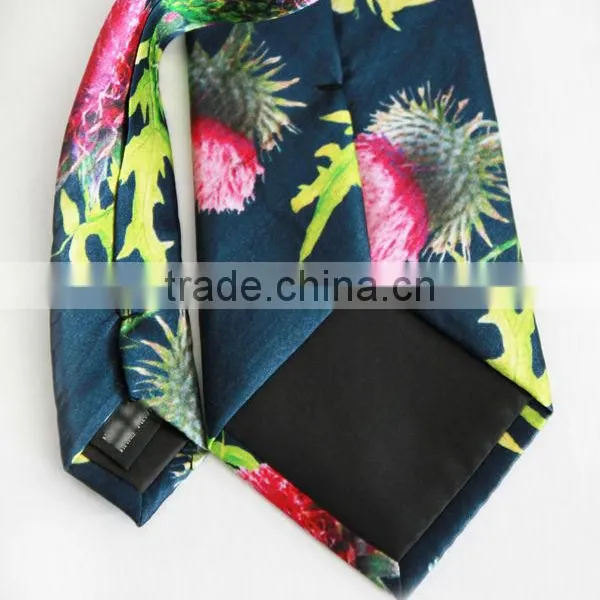 Customize Natural Color Top Quality High-end Digital Print Silk Tie photo-2