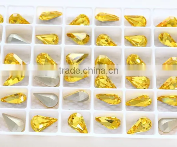 AAAAA Grade Water Drop Shape Crystal Glass Fancy Stones photo-3