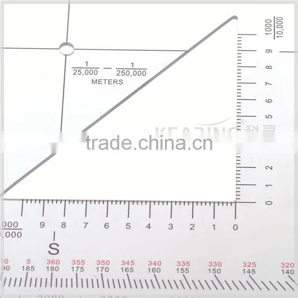 Kearing Durable Plastic Square Military Scale Protractor 1: 25000 & 1: 50000 # KMP-4 photo-6