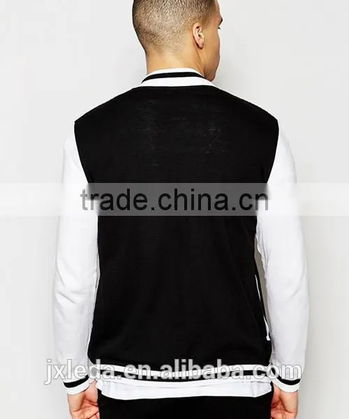 Black Baseball Jacket, Sports Wears Men, Garment OEM photo-3