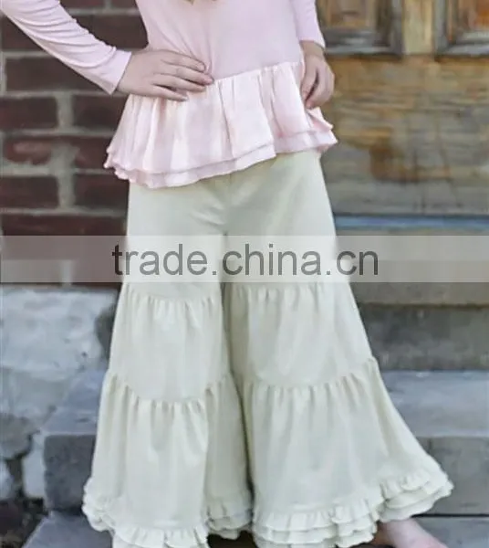 Gold Shimmer Knit Wide Leg Ruffle Pant Girls Winter Boutique Cotton Giggle Moon Remake Outfits photo-2