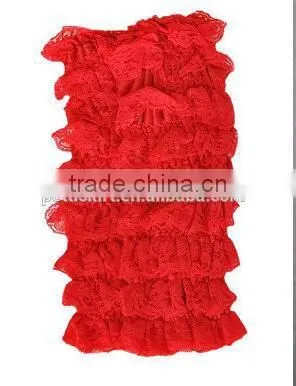 Customize Children Birthday Socks Baby Girl Lace Leg Warmer Ruffle Leggings photo-3
