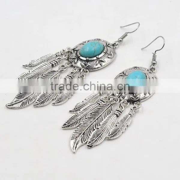 Zm53242a 2017 New Arrival Bohemian Ethnic Feather Earrings photo-4