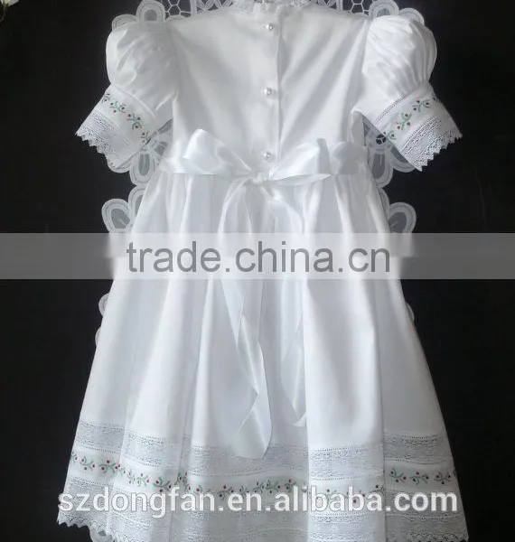 Wholesale Christmas Dress Flower Girls White Wedding Dress Baby Kids Lace Cap Sleeve Country Dresses photo-2