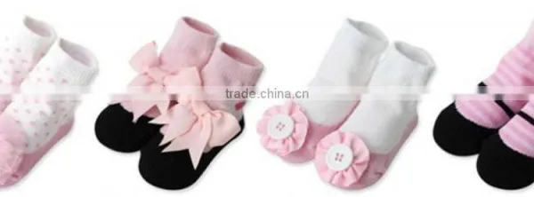18 Designs Are in Stocked, Socks ; 3D Carton Socks for Lovely Baby , Newborn Baby Kids Girl Anti-slip Lace Floral Socks photo-5