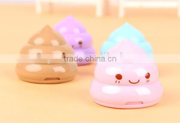 Korea Stationery Shit Pencil Sharpener Shape Double Orifice Double Pole Piece Office & School Supplies photo-2
