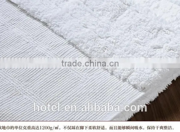 Hotel Plush Bath Rug With Logo Embroideried photo-3