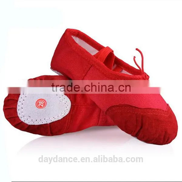 Standard Girls Baby Kids Ballet Slippers Wholesale Split Soft Sole Ballet Dance Shoe Red Black White Beige Pink photo-5