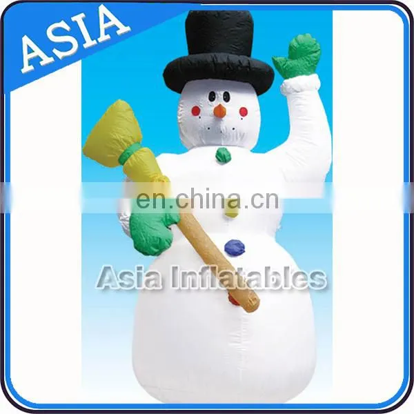 Custom Advertising PVC Christmas Competitive Price Snowman Inflatable Helium Balloon For Promotion photo-3