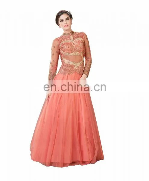 Bridal Wear Semi-Stitched Wonderful Net Gown (anarkali Dresses)
