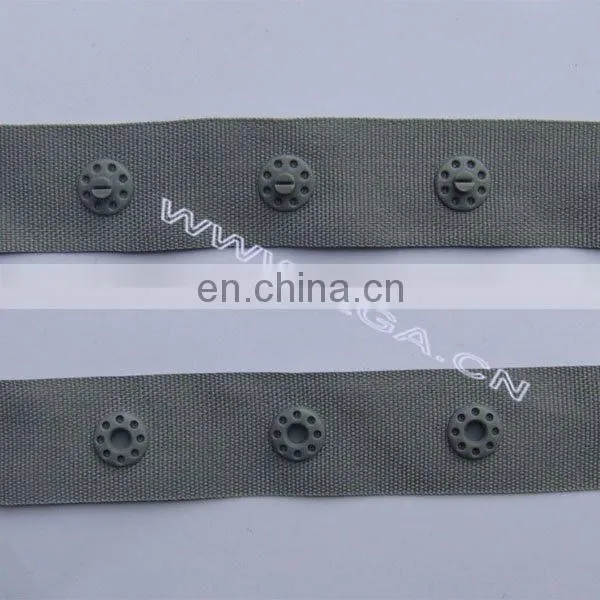 Plastic Snap button on tape, plastic snap button tape