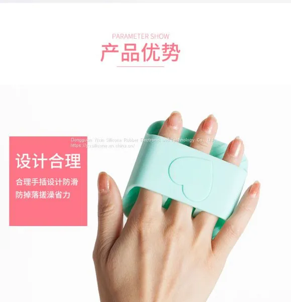 Bath Massage Brush Soft Silicone Massage Body Shower Brush,private Label Body Bath Brush Scrubber photo-5