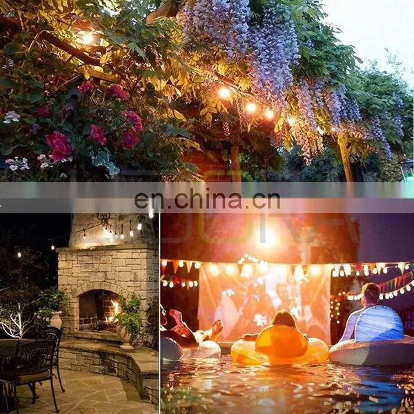 Weekly Outdoor String Light 48FT S14 LED Bulbs E26 E27 for Holiday Garden Patio Christmas Use Fairy String Light Led Chain Light photo-6