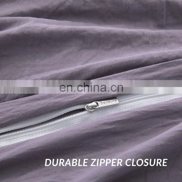 2020 China 100% Microfiber Zip Full Queen Fade Resistance Bedding Duvet Cover For Home photo-5