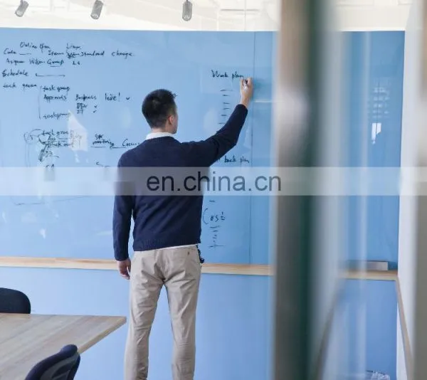 Large Size Glass Magnetic Dry Erase White Board Used in Meeting Room photo-2
