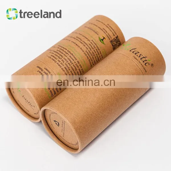 Biodegradable Recycled Kraft Paper Cylinder Tea Packaging Boxes photo-3