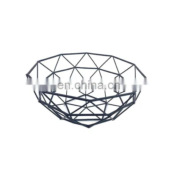 Kitchen Food Holder Decorative Gift Bedroom Wardrobe Storage Bamboo Framing Fruit Basket Wire Metal Basket photo-4