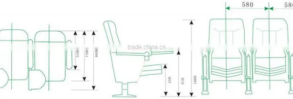 Cheap Auditorium Chair HJ63-L Theater Seat photo-6