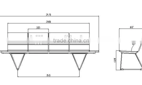 European Design Curve Plywood Waiting Chair Airport Chair Public Seating H63B-3F-V photo-6