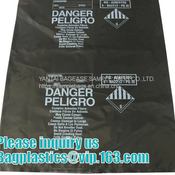 Burial Asbestos Bags, Contractor, Industrial, Outdoor, Storage And Removal, Adult Size Economical Heavy Duty BAGS photo-3