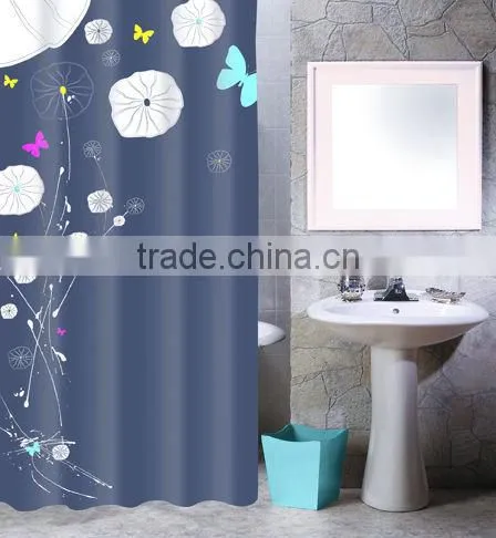 Beautiful Printing Shower Curtain With Matching Window Curtain photo-2