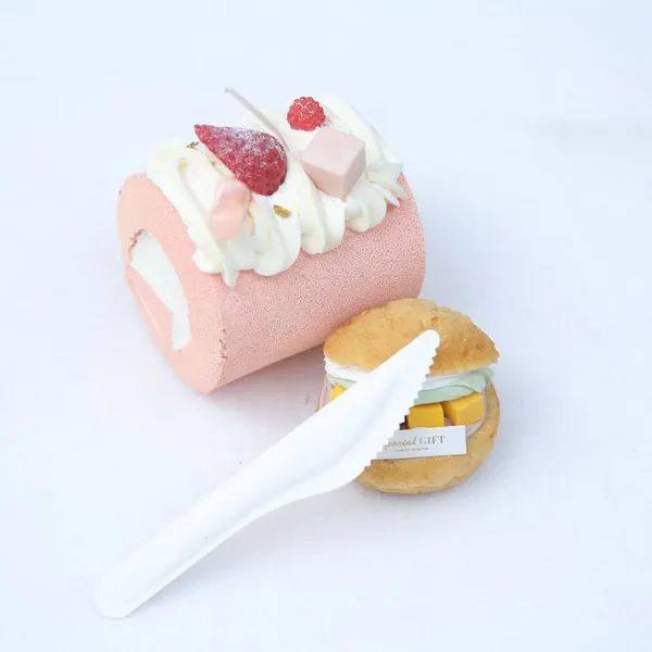 100% Bagasse Dinner Knife Sugarcane Biodegradable Tableware Disposable Bagasse Knife Serving Knife photo-3