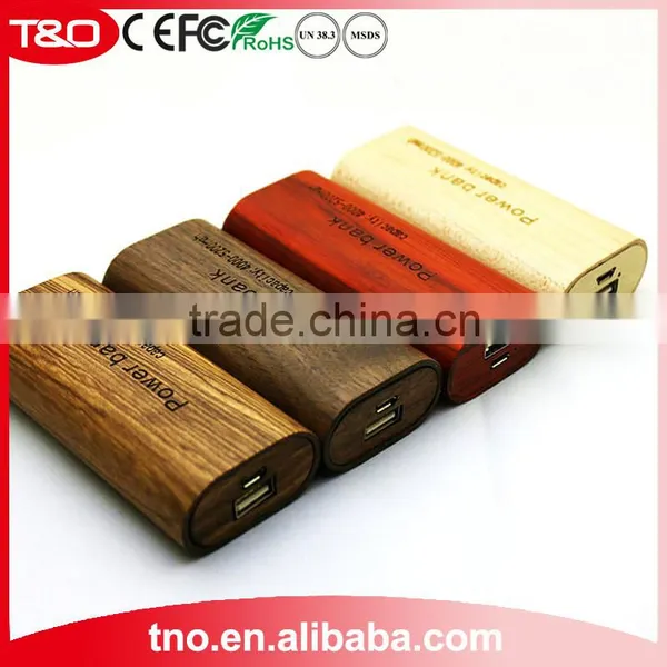 2016 Newest Product Portable Wooden Power Bank Charger 5200mAh photo-3
