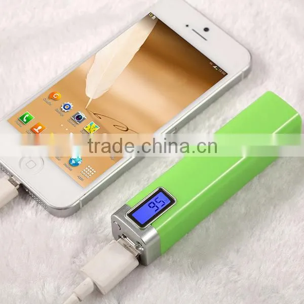 Mini Cheap Portable Lcd Display 2600mAH Power Bank ,metal Lipstick photo-2